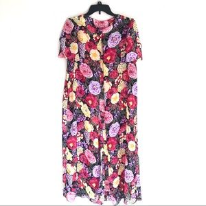 Faye Vintage Floral Semi Sheer Shrug Cover Up